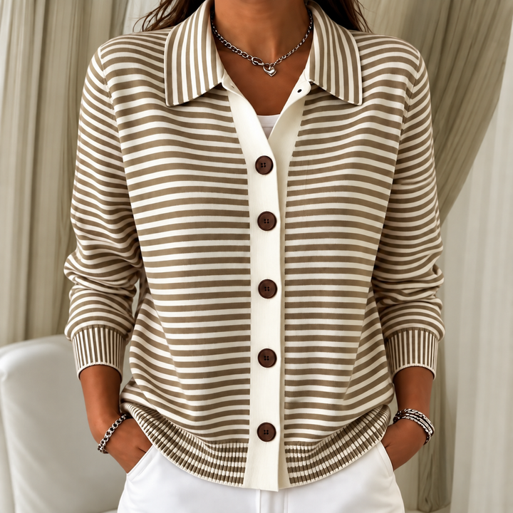 Nola | Cardigan Autunnale a Righe