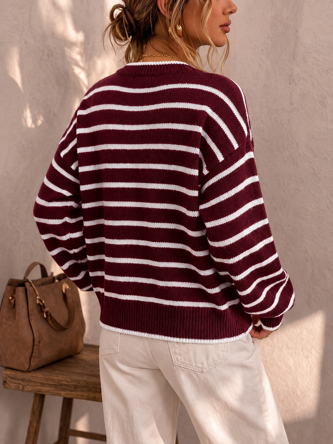 Mabel | Cardigan a Righe in Maglia