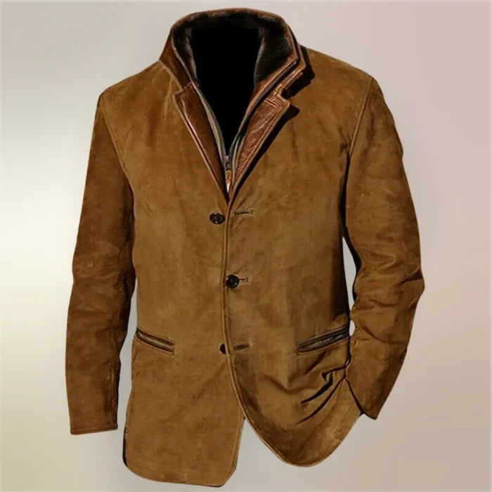 Luca - Giacca Vintage Elegante con Collo per Uomini