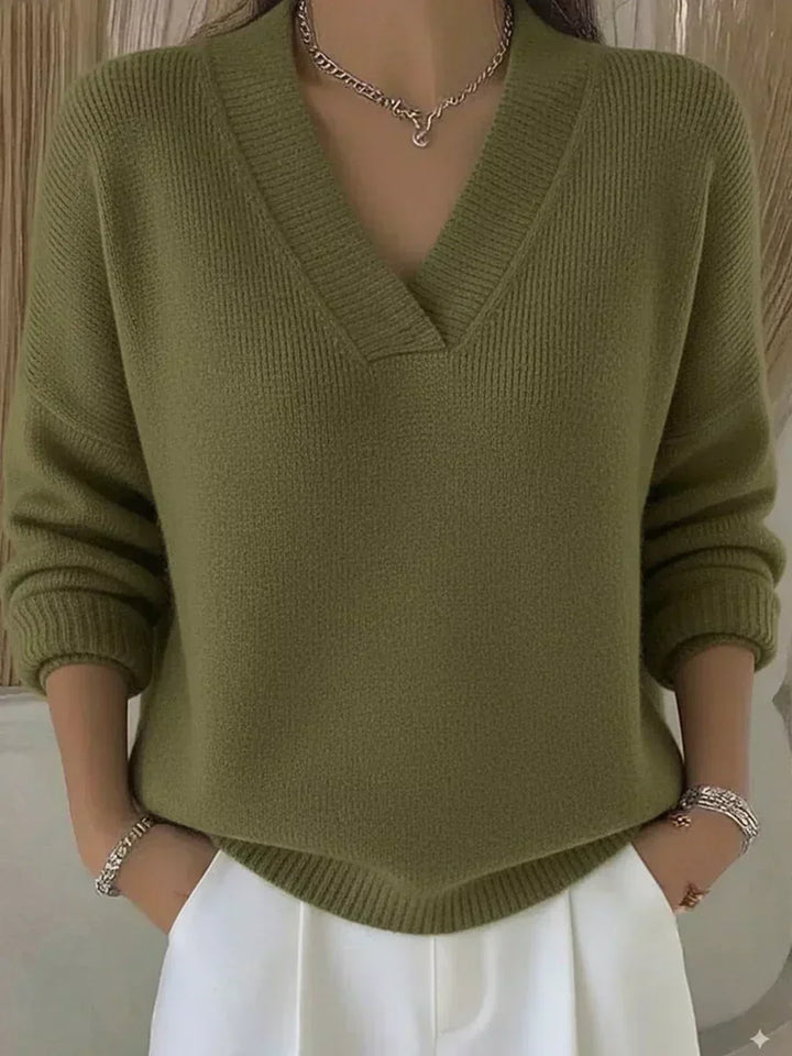 Vivelle | Maglione Rilassato a Scollo a V