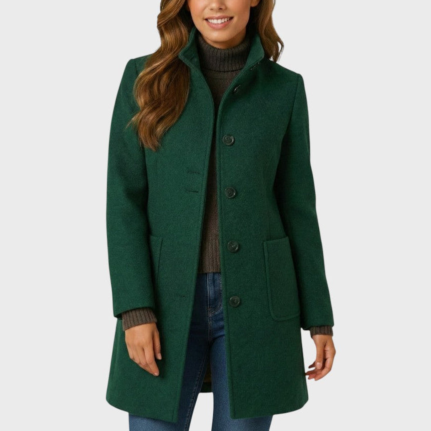 Malwina | Cappotto elegante con bottoni Verde