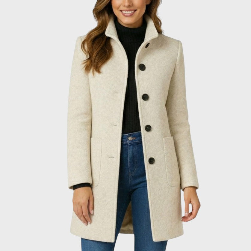 Malwina | Cappotto elegante con bottoni Beige