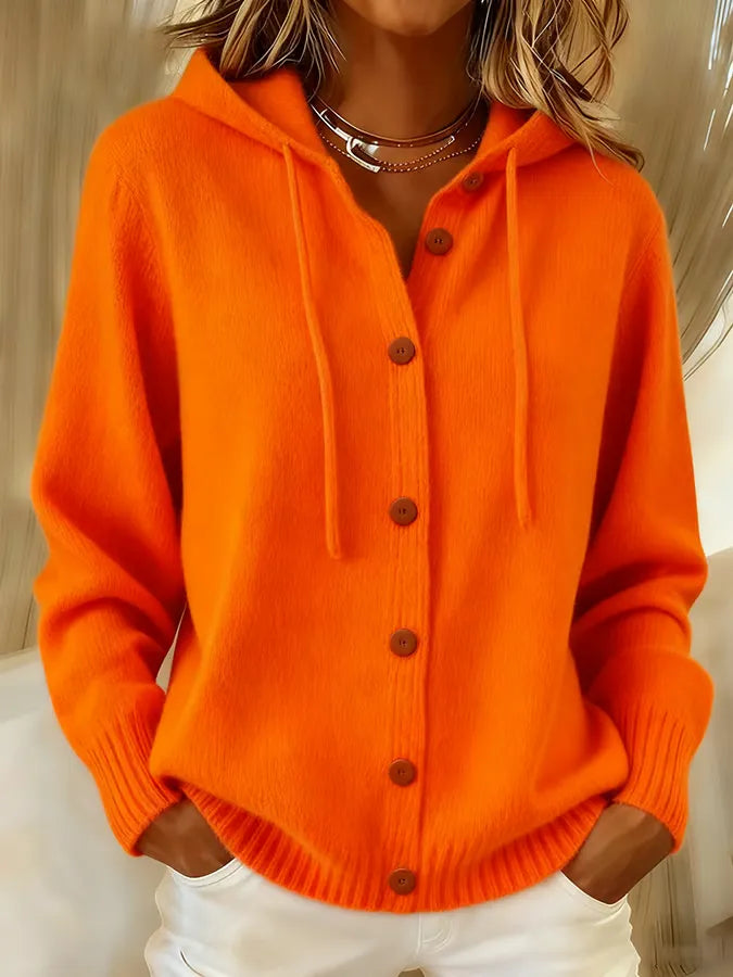 Tessa | Giacca-hoodie accogliente con bottoni