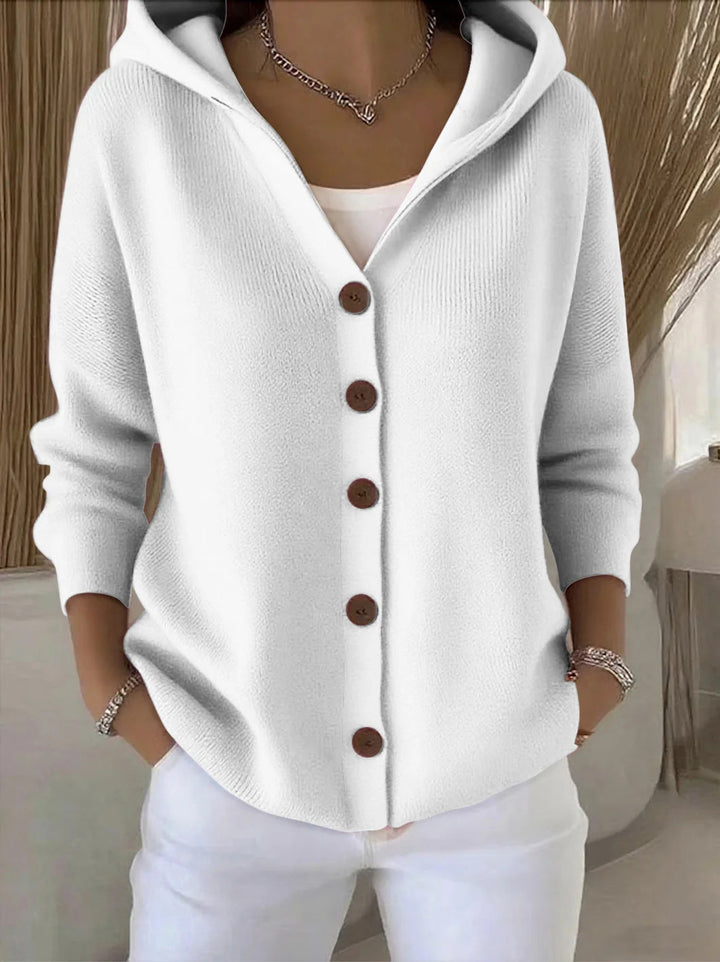 Darienne | Cardigan con Cappuccio e Bottoni