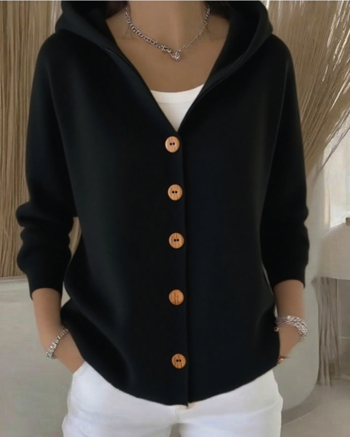 Merel | Maglione con cappuccio e bottoni
