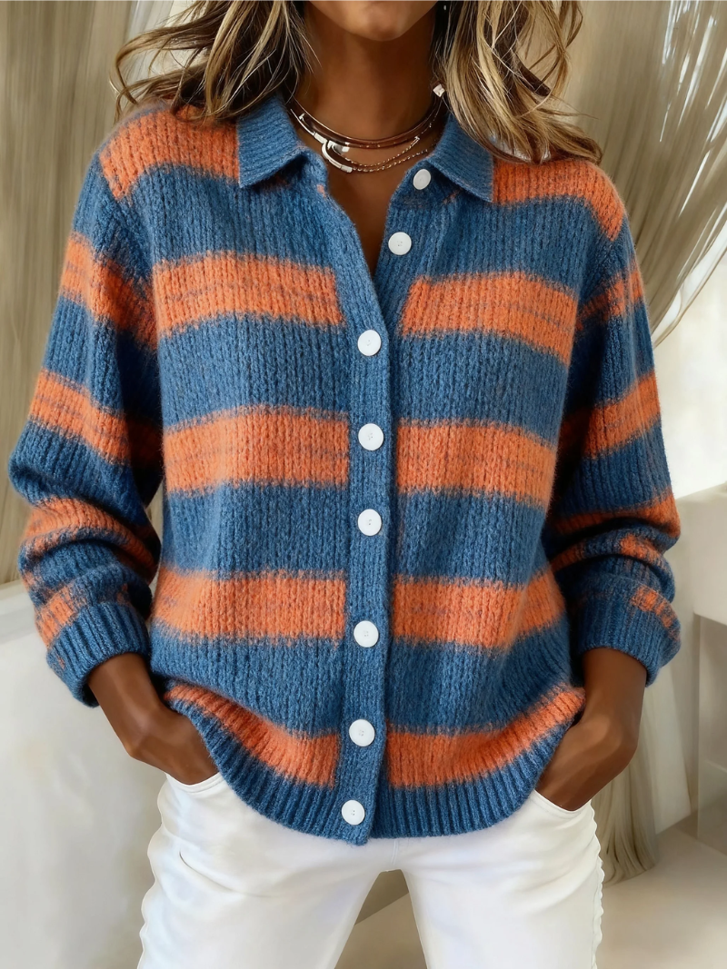 Livia | Cardigan a Righe Tricot