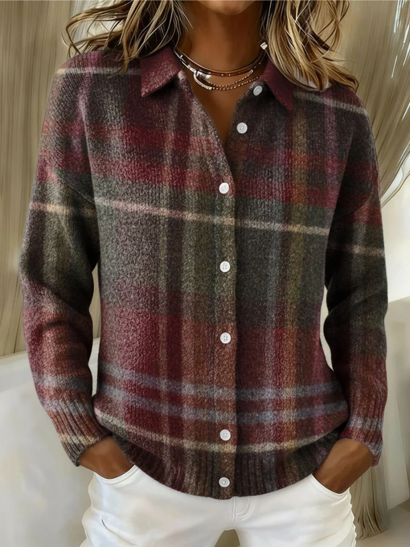 Eleanor | Cardigan Classico a Quadri