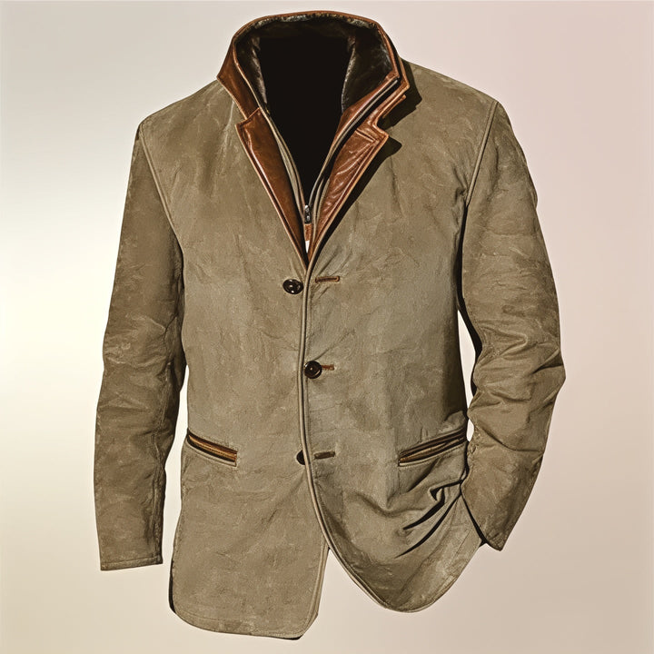 Luca - Giacca Vintage Elegante con Collo per Uomini