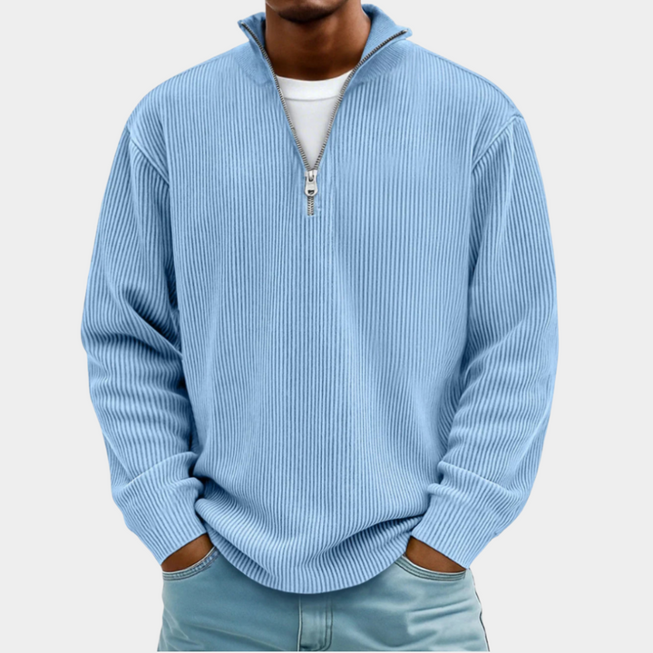 Gen | maglione a mezza zip con maniche lunghe