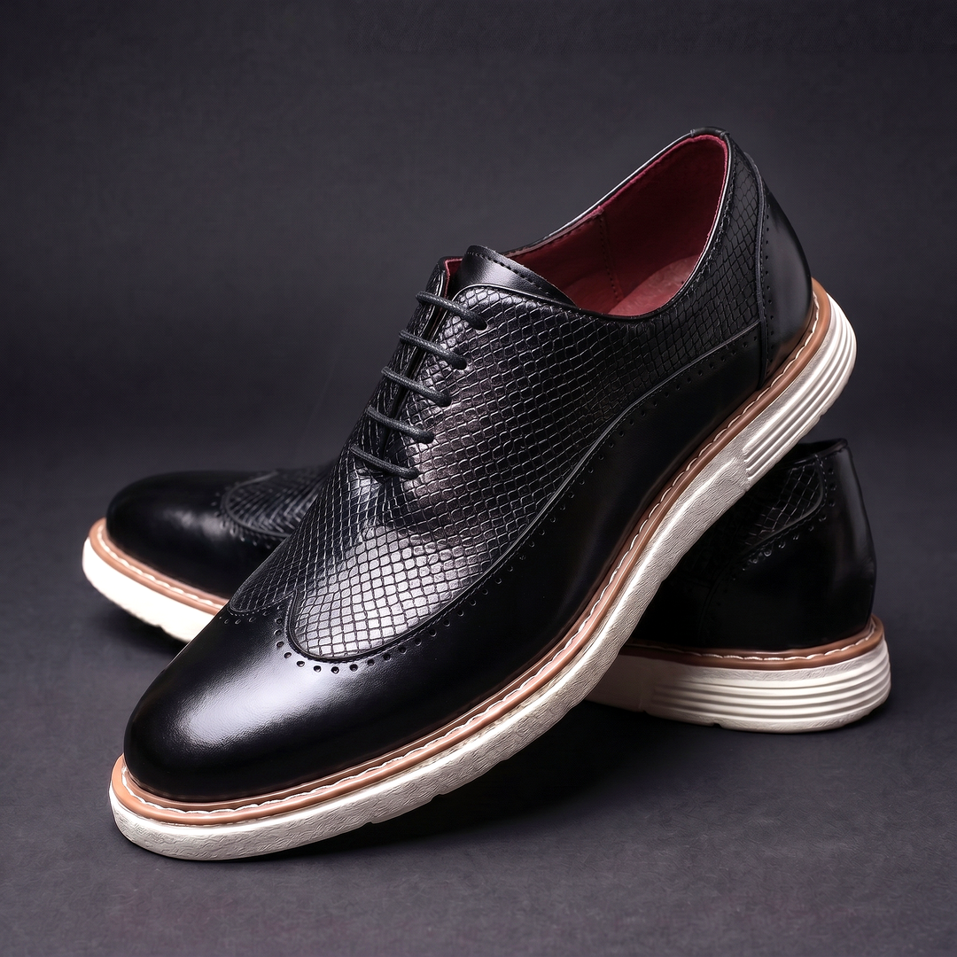DARIO | Scarpe Brogue Effetto Coccodrillo