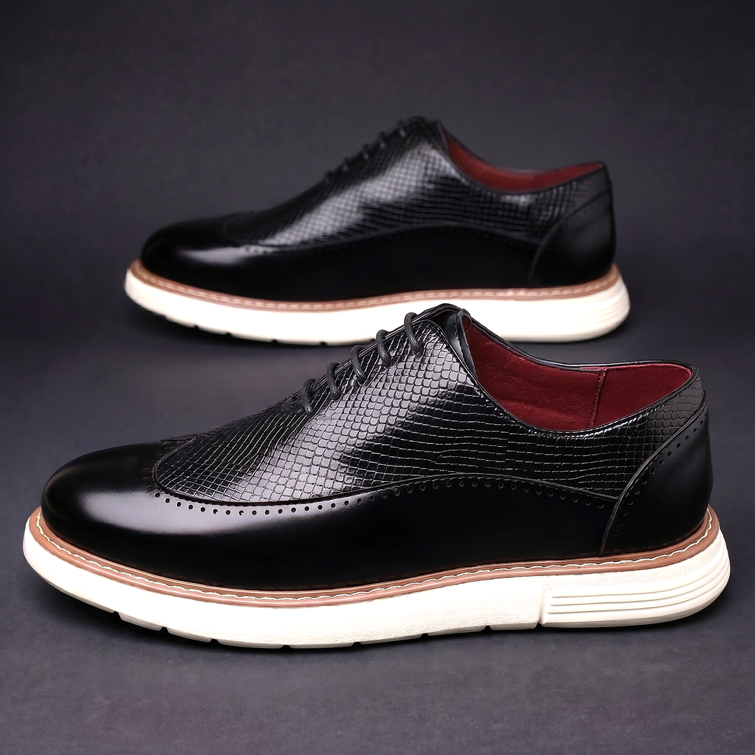 DARIO | Scarpe Brogue Effetto Coccodrillo