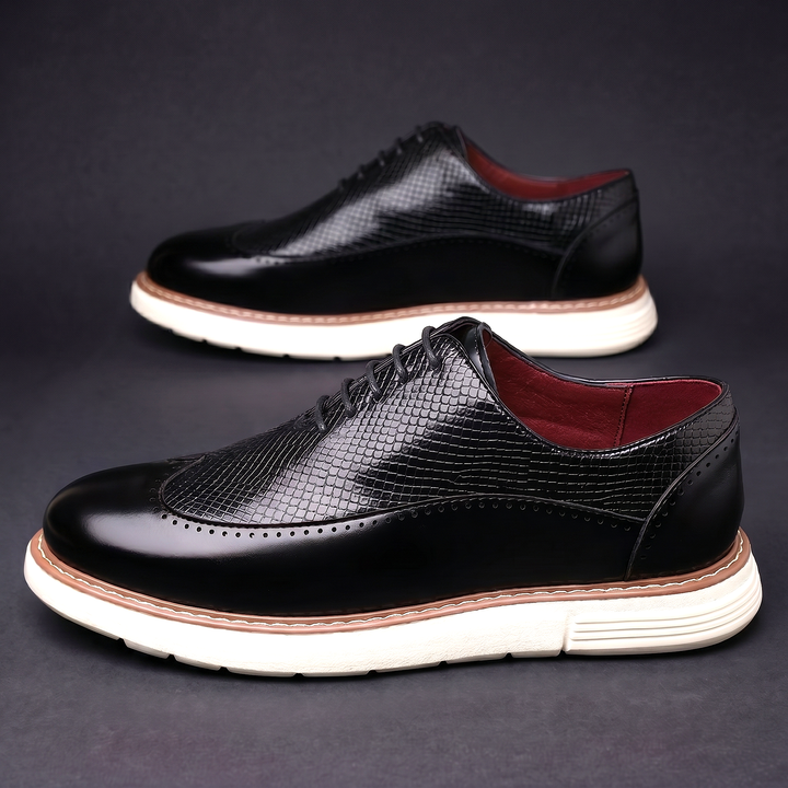 DARIO | Scarpe Brogue Effetto Coccodrillo