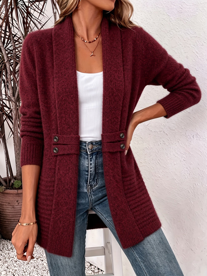 FAITH | Cardigan aperto con vita cucita