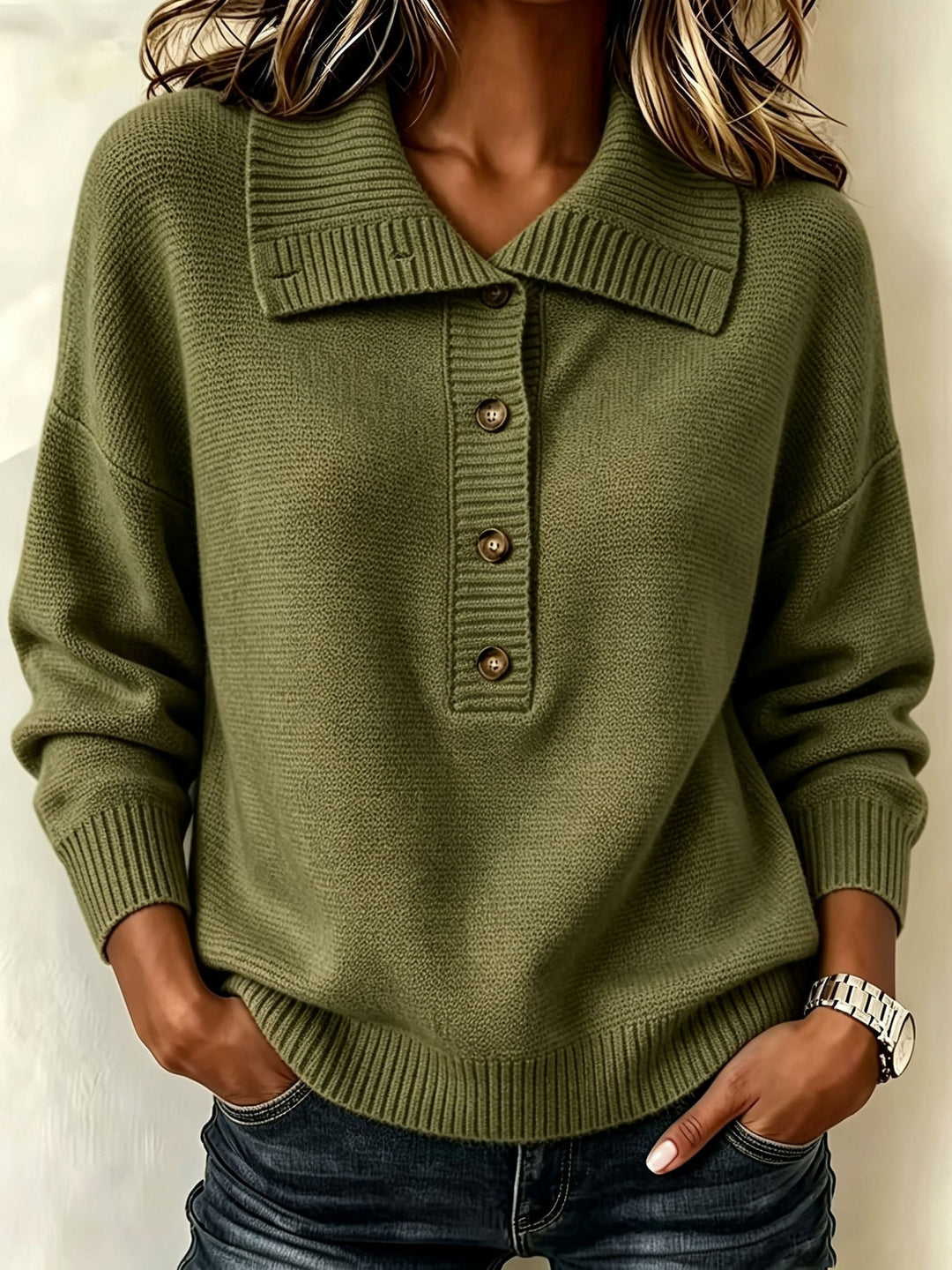 Nicole | Maglione Autunnale da Donna con Bottoni