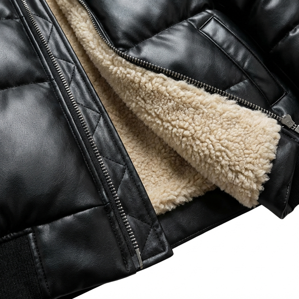 Giacca imbottita calda con stile vintage