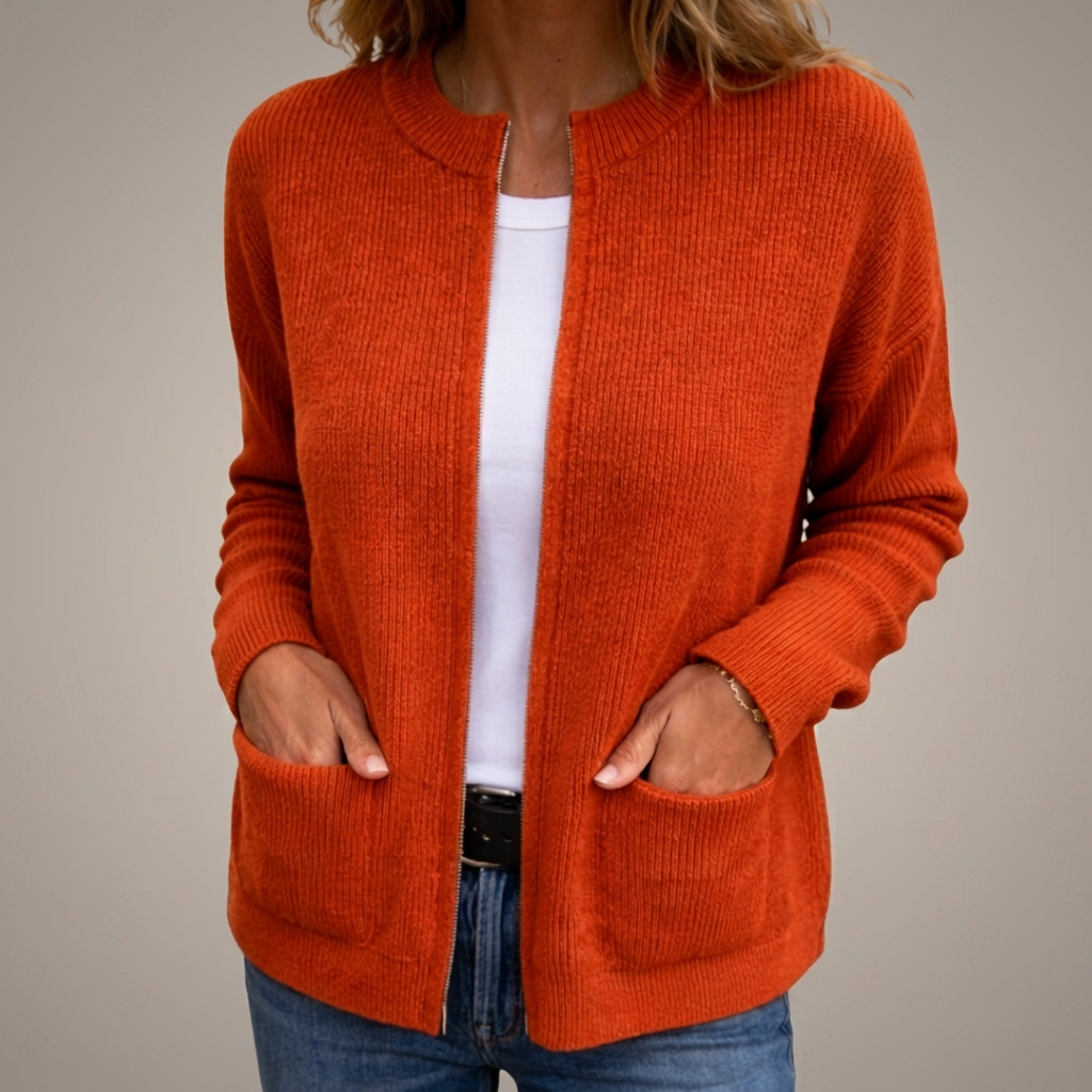 P|H - Cardigan in Maglia Morbido con Zip Diane