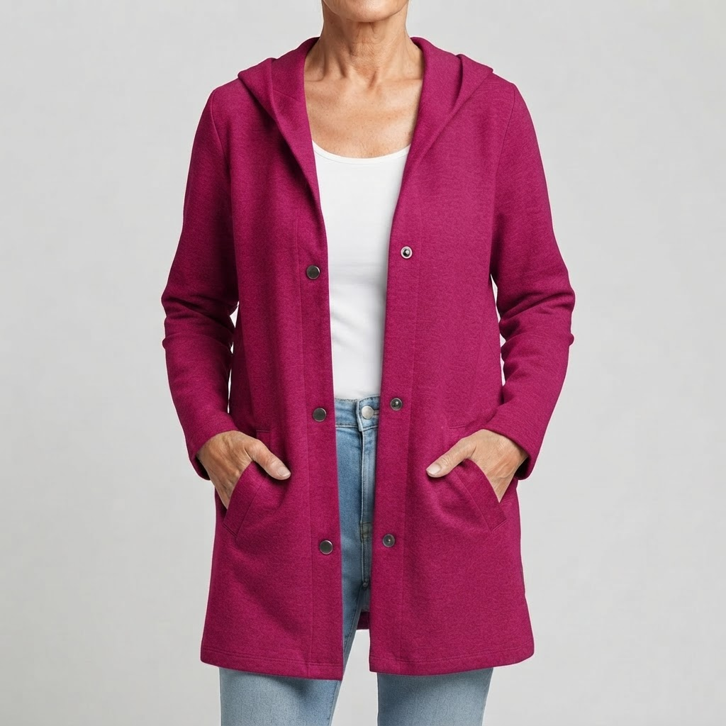Costanza | Cardigan con Cappuccio e Bottoni