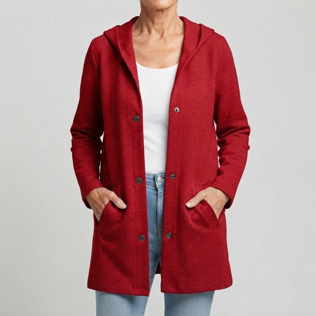 Costanza | Cardigan con Cappuccio e Bottoni