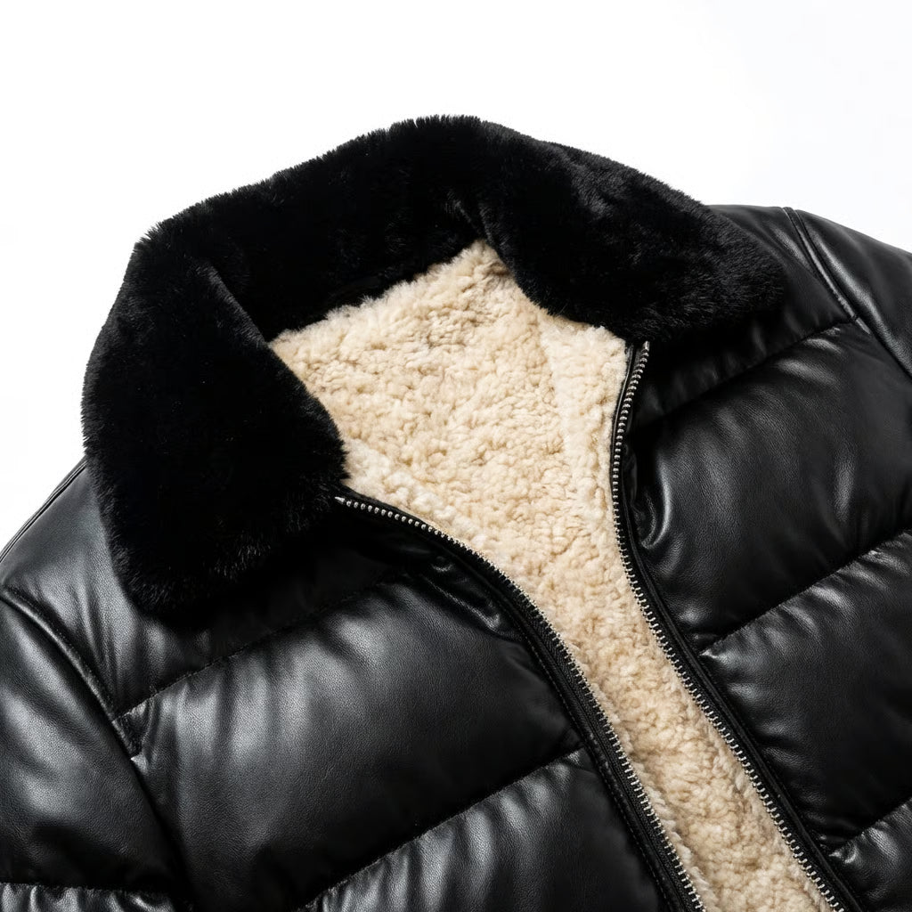 Giacca imbottita calda con stile vintage