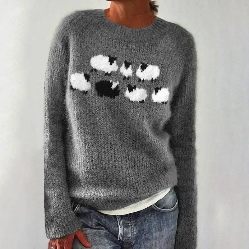 Barbara | Maglione Comodo con Pecorelle