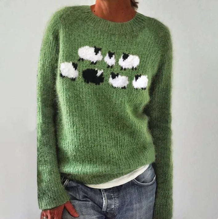 Barbara | Maglione Comodo con Pecorelle
