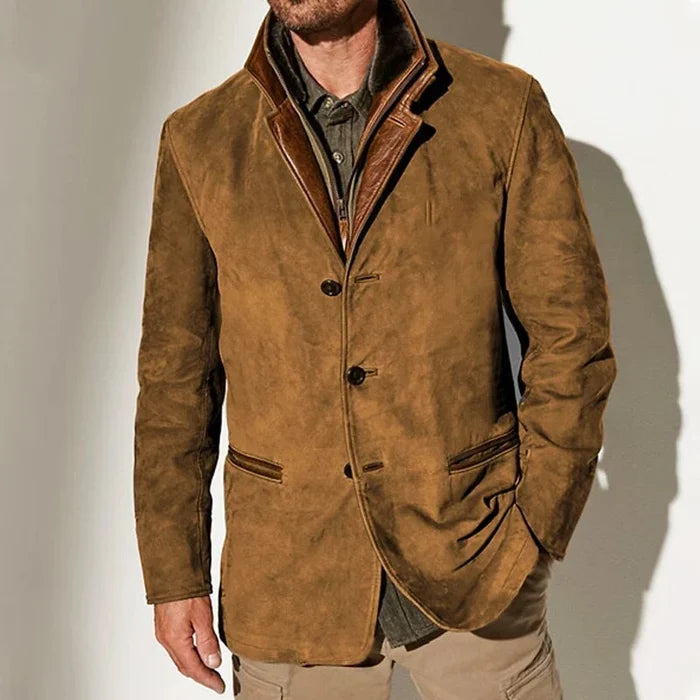 Luca - Giacca Vintage Elegante con Collo per Uomini