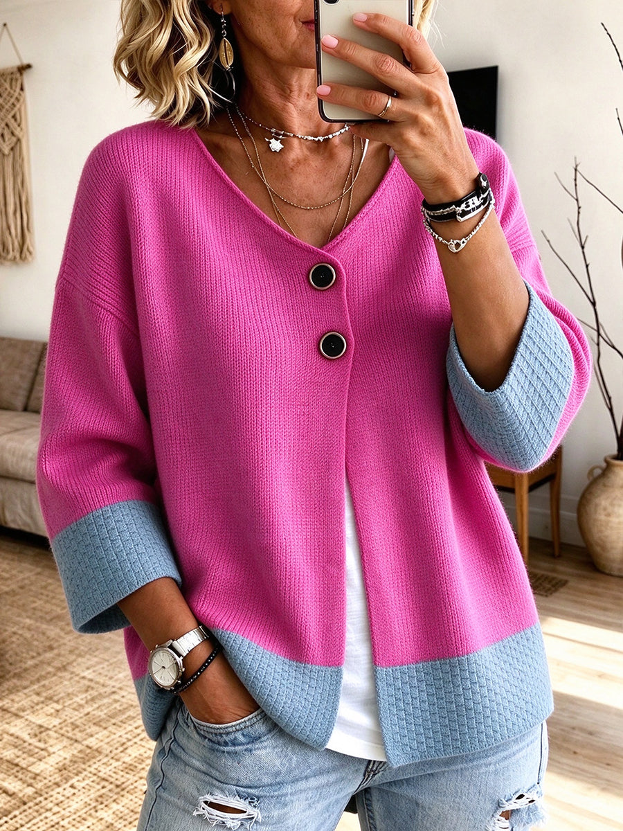 Jennifer™ | Cardigan a Maglia Color Block