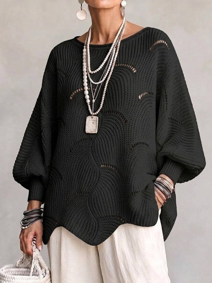 EVE | Maglione a maniche a batwing in maglia aperta per donna
