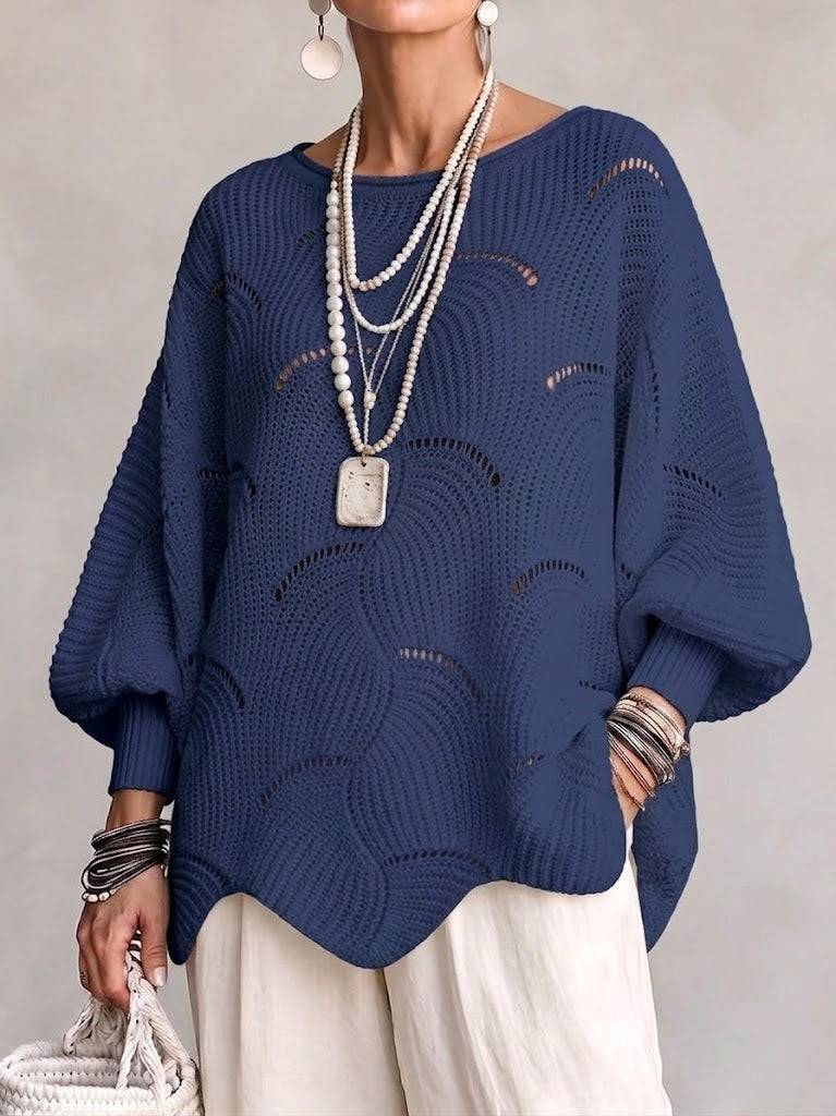 EVE | Maglione a maniche a batwing in maglia aperta per donna