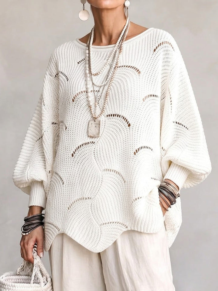 EVE | Maglione a maniche a batwing in maglia aperta per donna