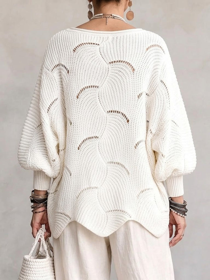 EVE | Maglione a maniche a batwing in maglia aperta per donna