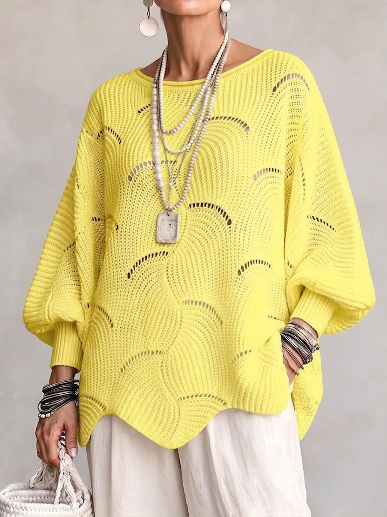 EVE | Maglione a maniche a batwing in maglia aperta per donna