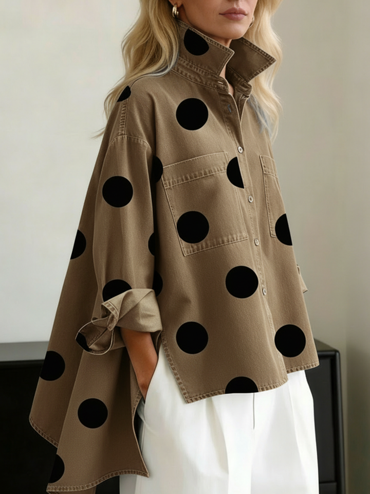 Peggy™ — Camicia Overshirt a Pois