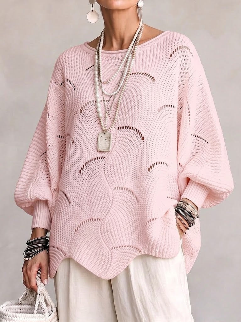 EVE | Maglione a maniche a batwing in maglia aperta per donna