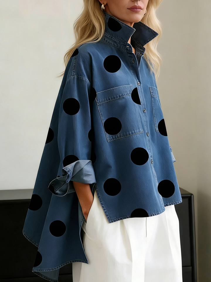 Peggy™ — Camicia Overshirt a Pois