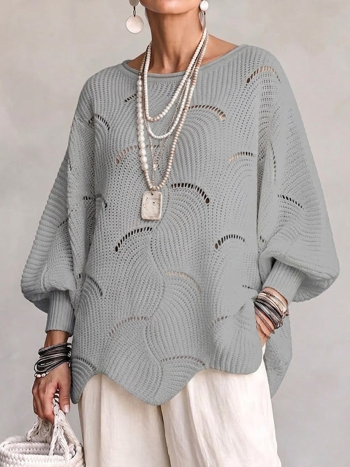 EVE | Maglione a maniche a batwing in maglia aperta per donna