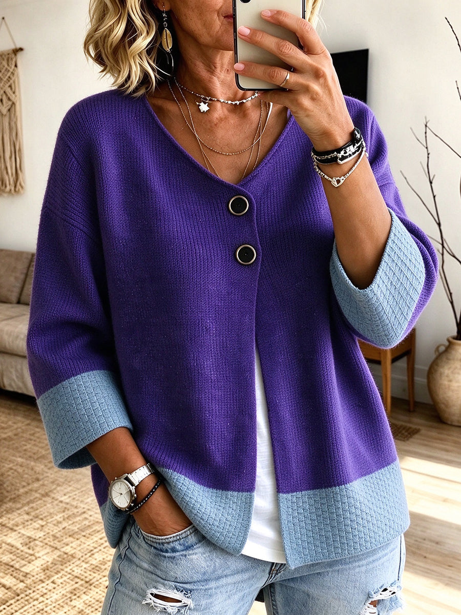 Jennifer™ | Cardigan a Maglia Color Block