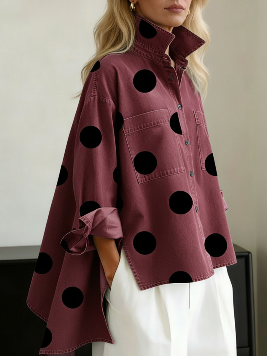 Peggy™ — Camicia Overshirt a Pois