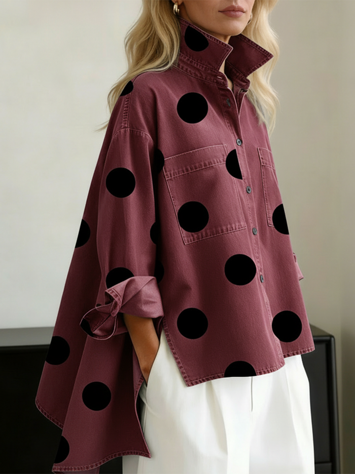 Peggy™ — Camicia Overshirt a Pois