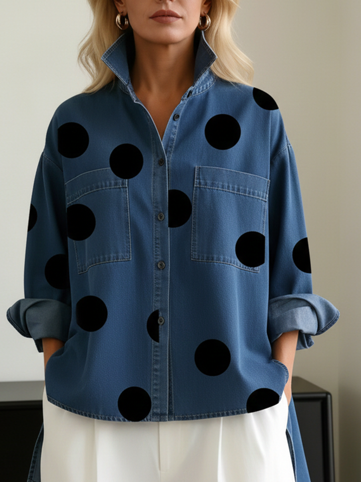 Peggy™ — Camicia Overshirt a Pois