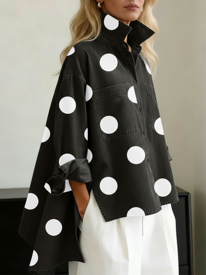 Peggy™ — Camicia Overshirt a Pois