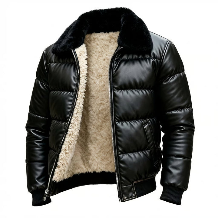 Giacca imbottita calda con stile vintage