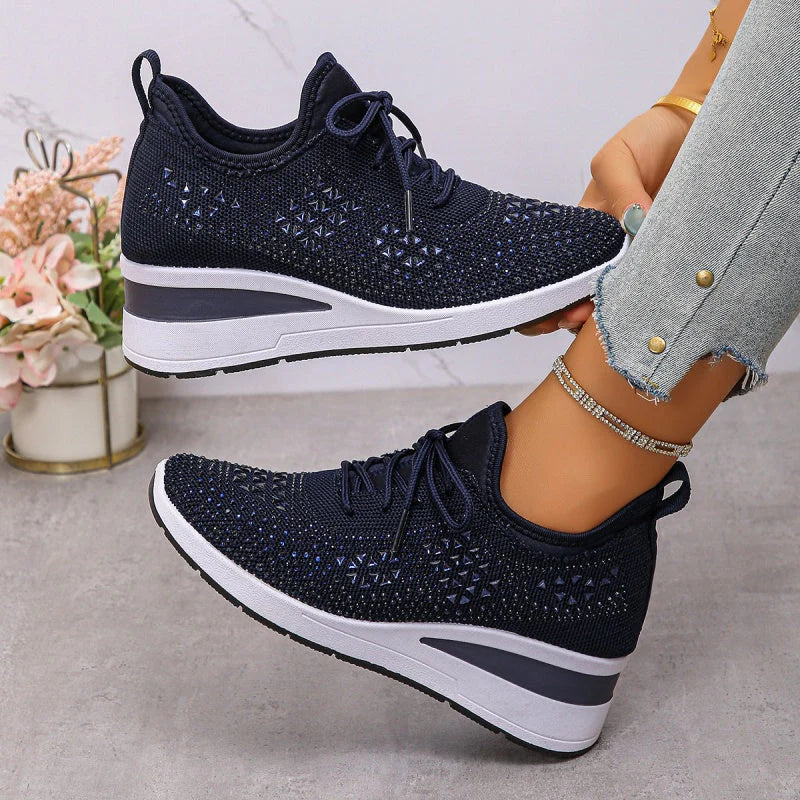 Rina | Scarpe Traspiranti Decorate con Strass