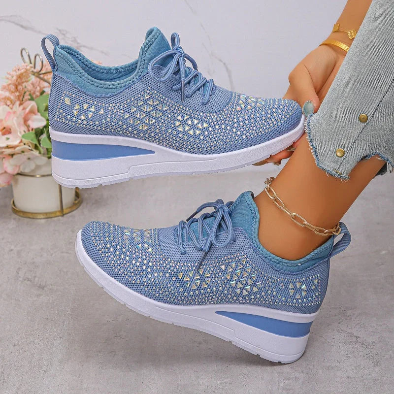 Rina | Scarpe Traspiranti Decorate con Strass