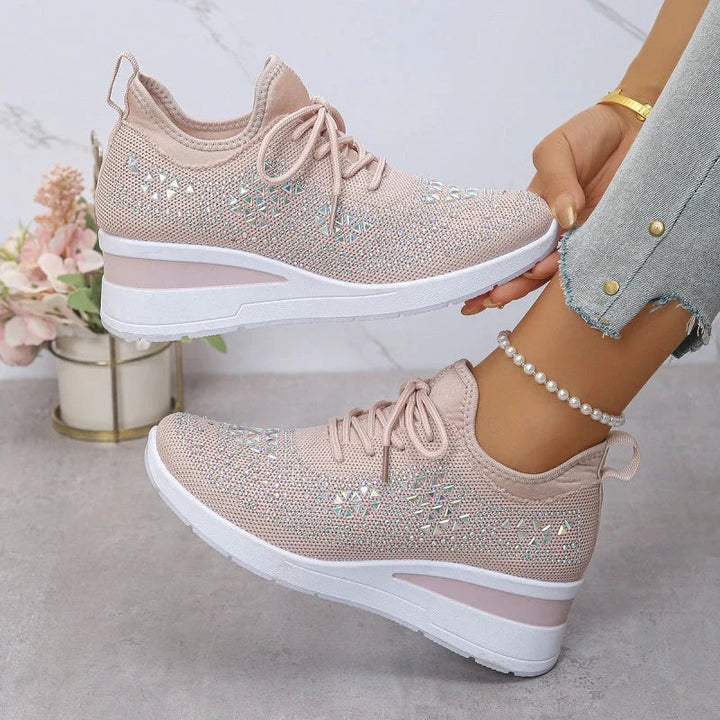 Rina | Scarpe Traspiranti Decorate con Strass