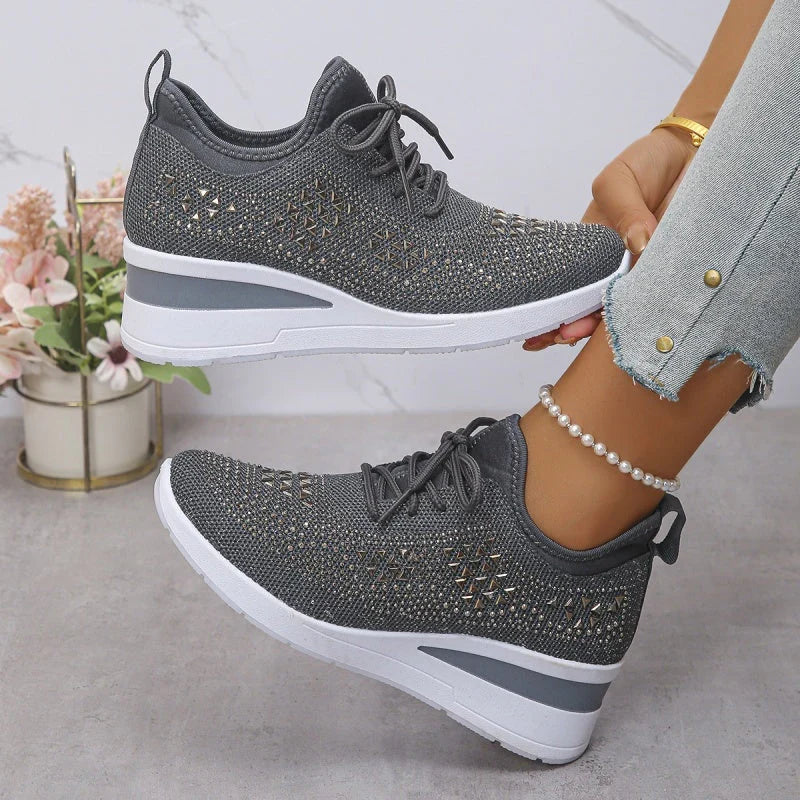 Rina | Scarpe Traspiranti Decorate con Strass