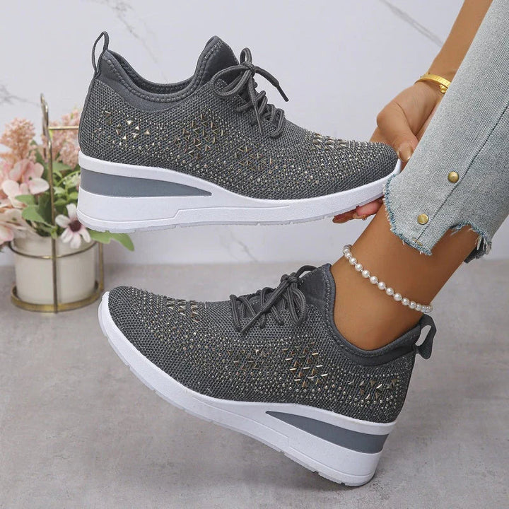 Rina | Scarpe Traspiranti Decorate con Strass