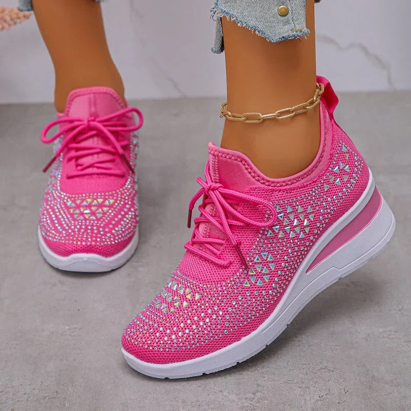 Rina | Scarpe Traspiranti Decorate con Strass