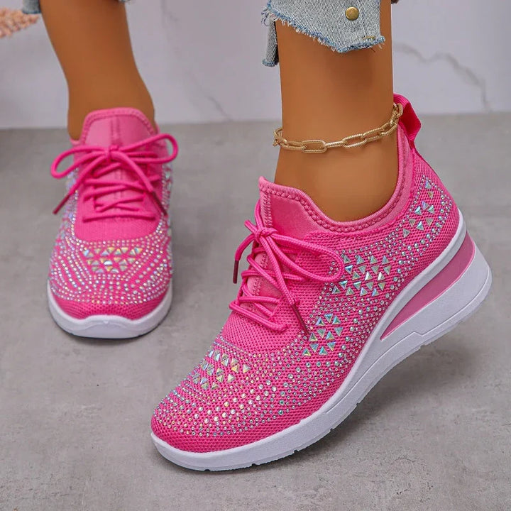 Rina | Scarpe Traspiranti Decorate con Strass