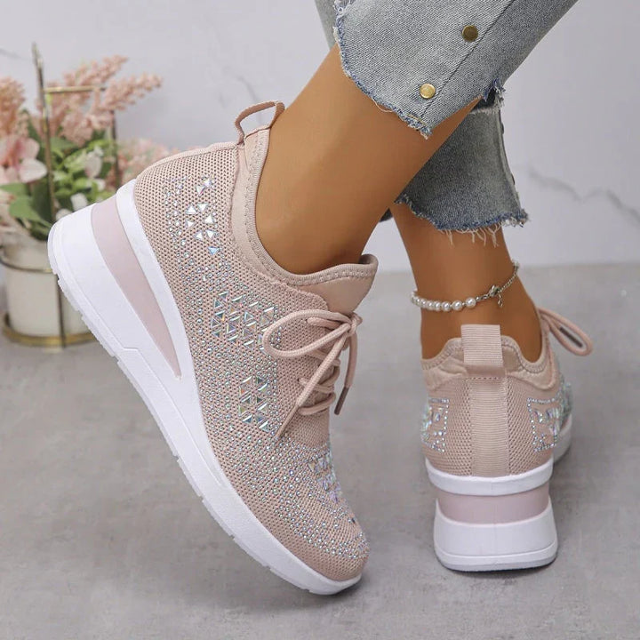 Rina | Scarpe Traspiranti Decorate con Strass